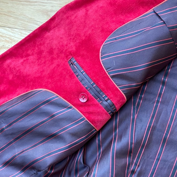 Inserch Red Embroidered Men's Blazer XL - Picture 5 of 8